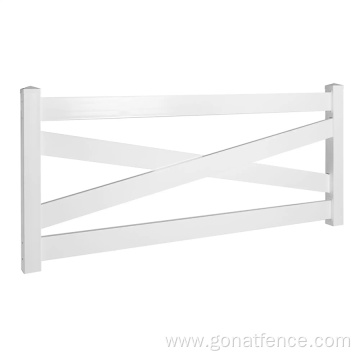 Durables Crossbuck White Vinyl Ranch Rail Horse Fence